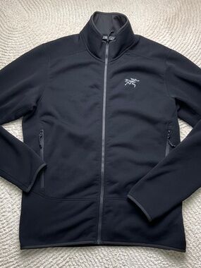 Arc'teryx Kyanite Jacket Black Full-Zip Men’s *Company Embroidered Size Medium